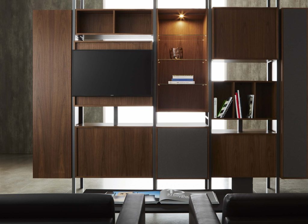 Andavi Casegood Furniture by Tuohy matrix wood wall of modular storage components