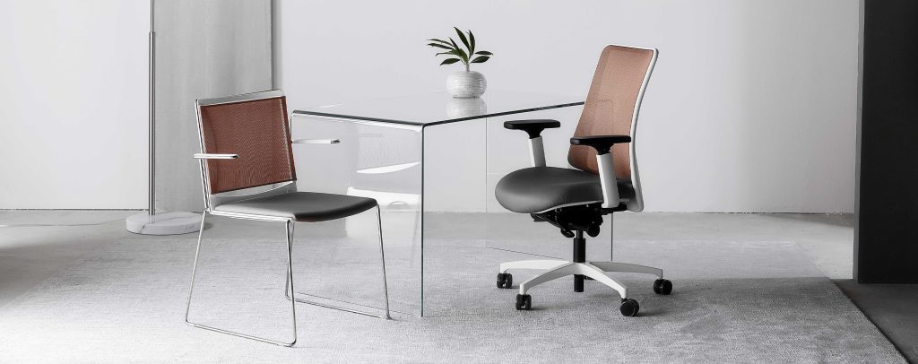 Copper Mesh Task Guest Chair by Via Seating