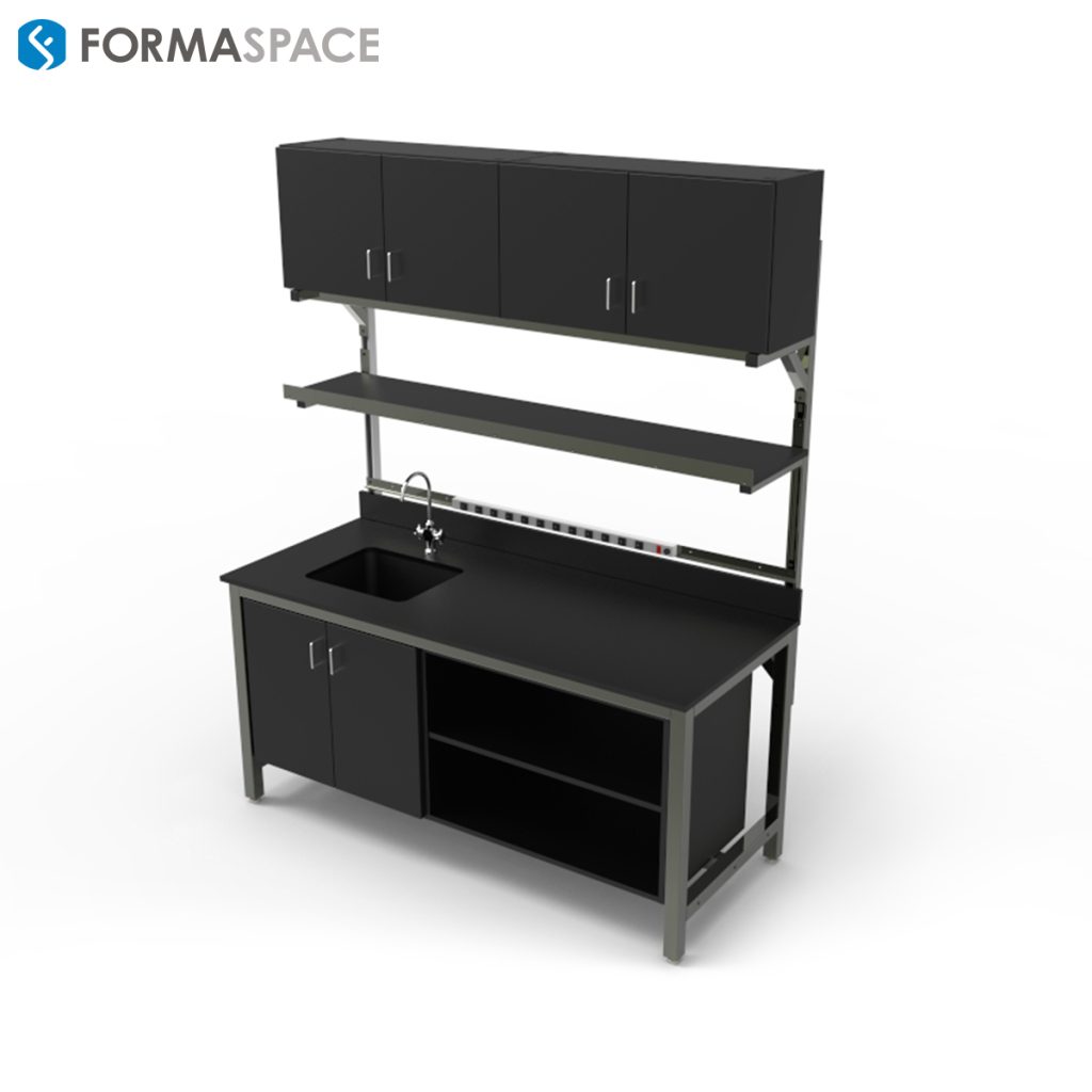 Formaspace Specimen Testing Workbench With Sink Black