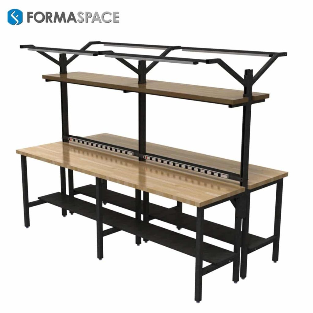 Formaspace Long Hardwood Top Twin Benchmarx