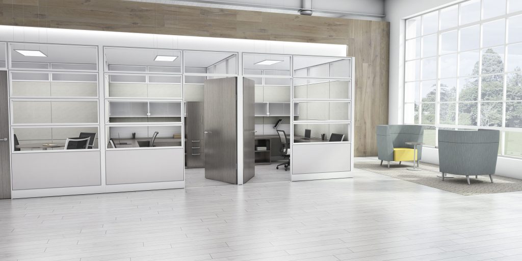 Global Furniture Group Evolve Panel System with door