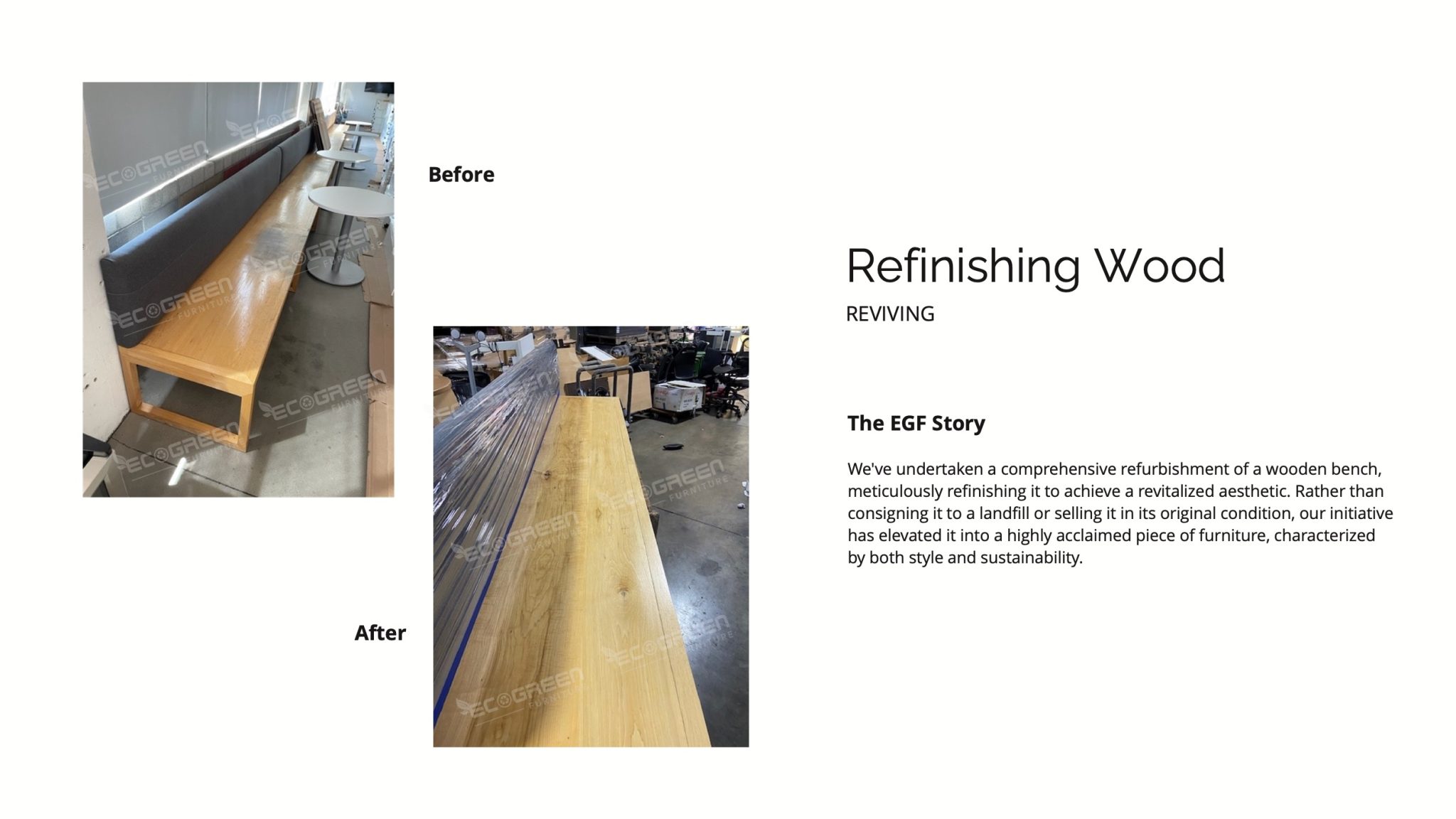 Refurbished Wooden Bench