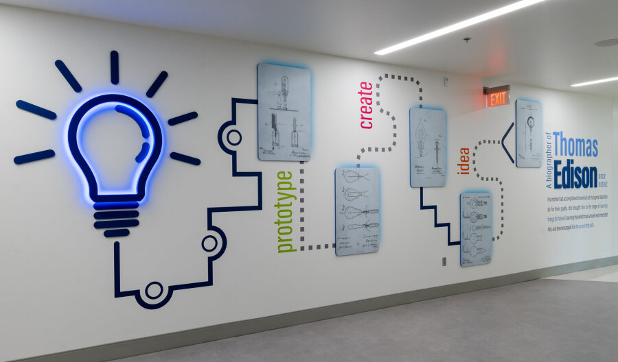 Takeform Letters and Logos Amplify Museum Wall