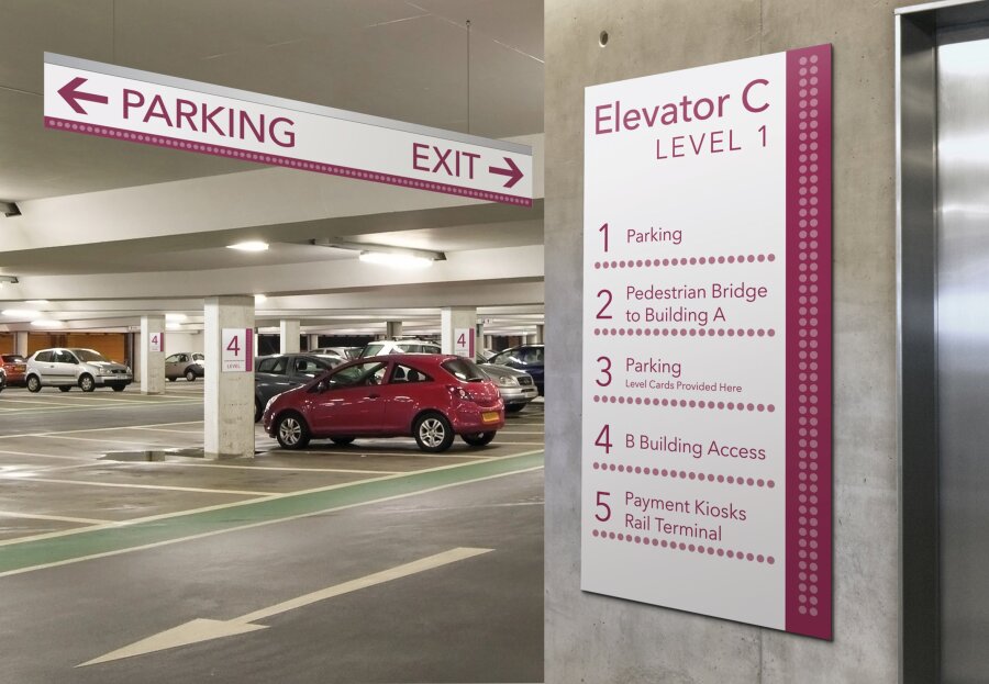 Takeform Wayfinding Parking Garage Signage