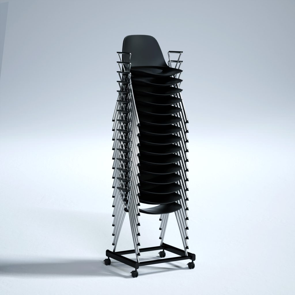 Via Eclipse Stacking Chairs Black
